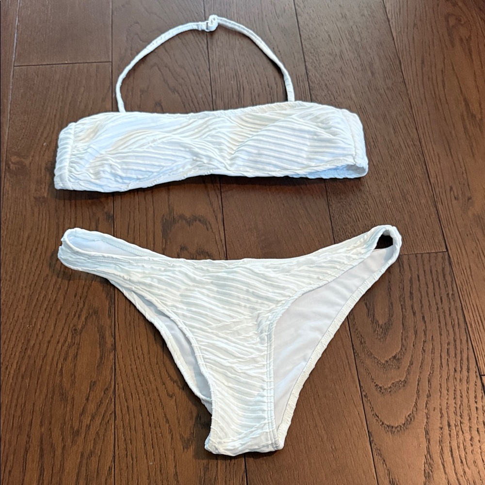 MONO B. Women’s, white bikini. Worn once. Large.